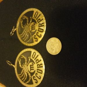 Pair of Earrings Scorpio Zodiac Sign Theme